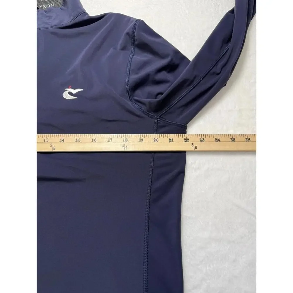 Greyson Pullover Caves‎ Golf Club Performance Quarter Zip Stretch Medium Blue